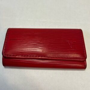 Louis‎ Vuitton red Epi keyholder